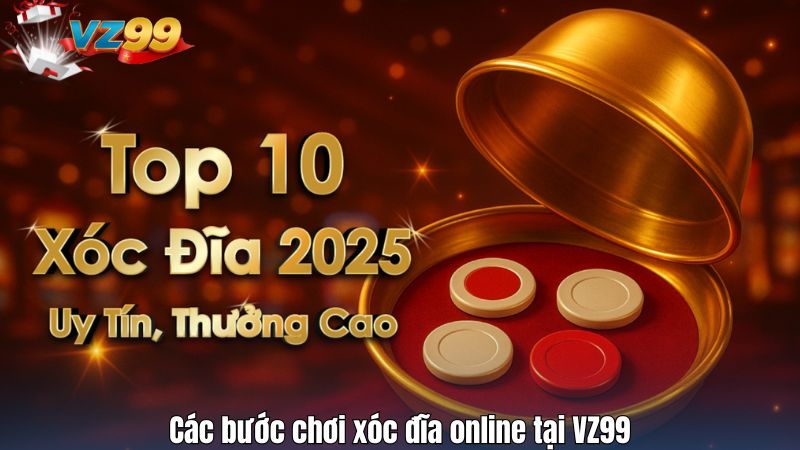Các bước chơi xóc đĩa online tại VZ99